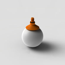 Load image into Gallery viewer, 8mm Threaded Rolling Ball Tip, Orange Stem