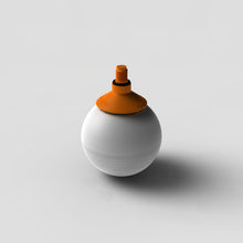 Load image into Gallery viewer, 8mm Threaded High Mileage Rolling Ball Tip, Orange Stem